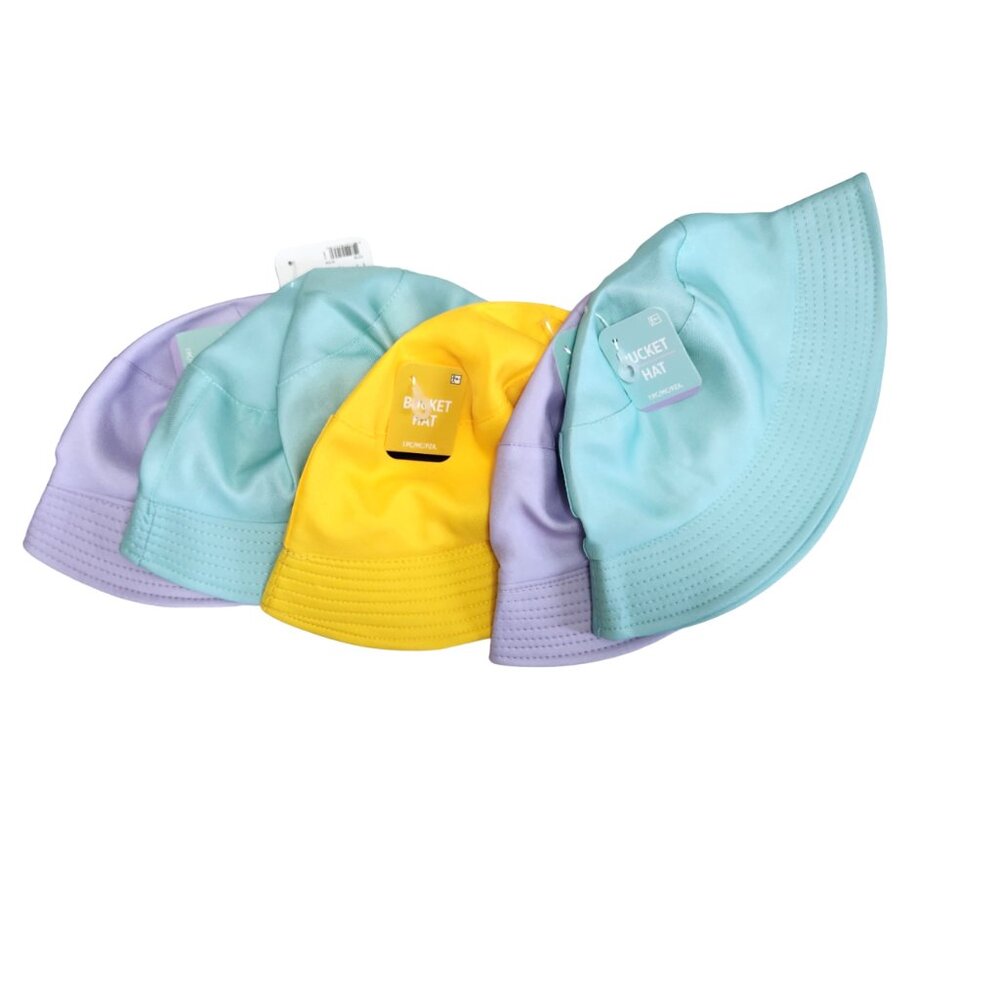 NEW Set of Five Bucket Hats for Party or Sun, Fits Older Child or Adult